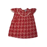 Red lawn frock